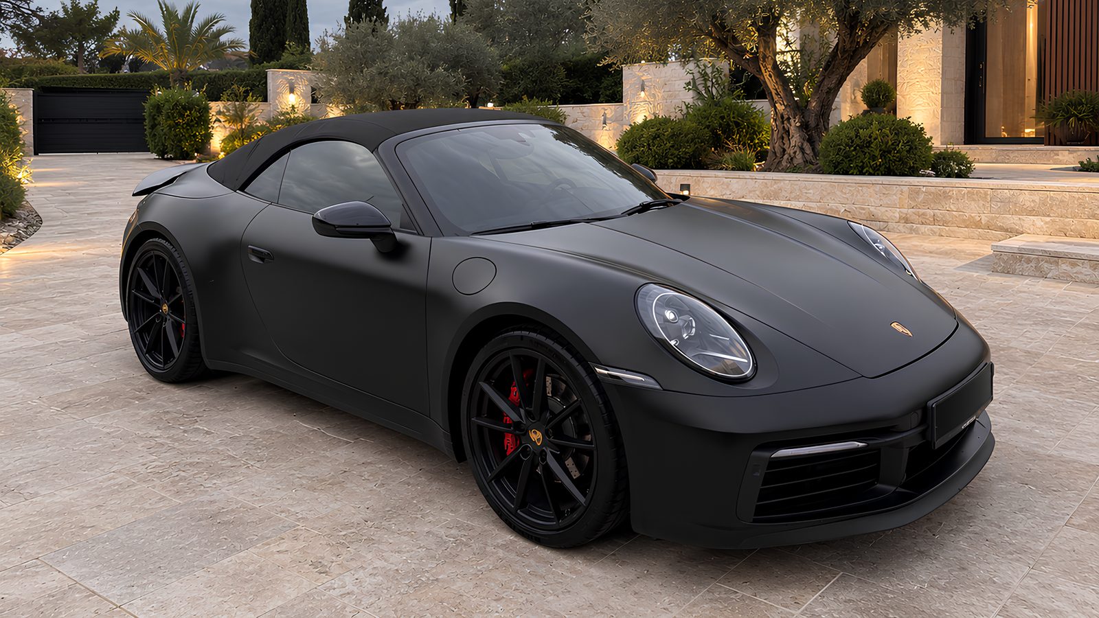 Porsche 911 Carrera 4S Cabriolet 2021 noir mat — EVO LUXURY Fleet, réservée